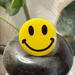Yellow Smiley Face Button